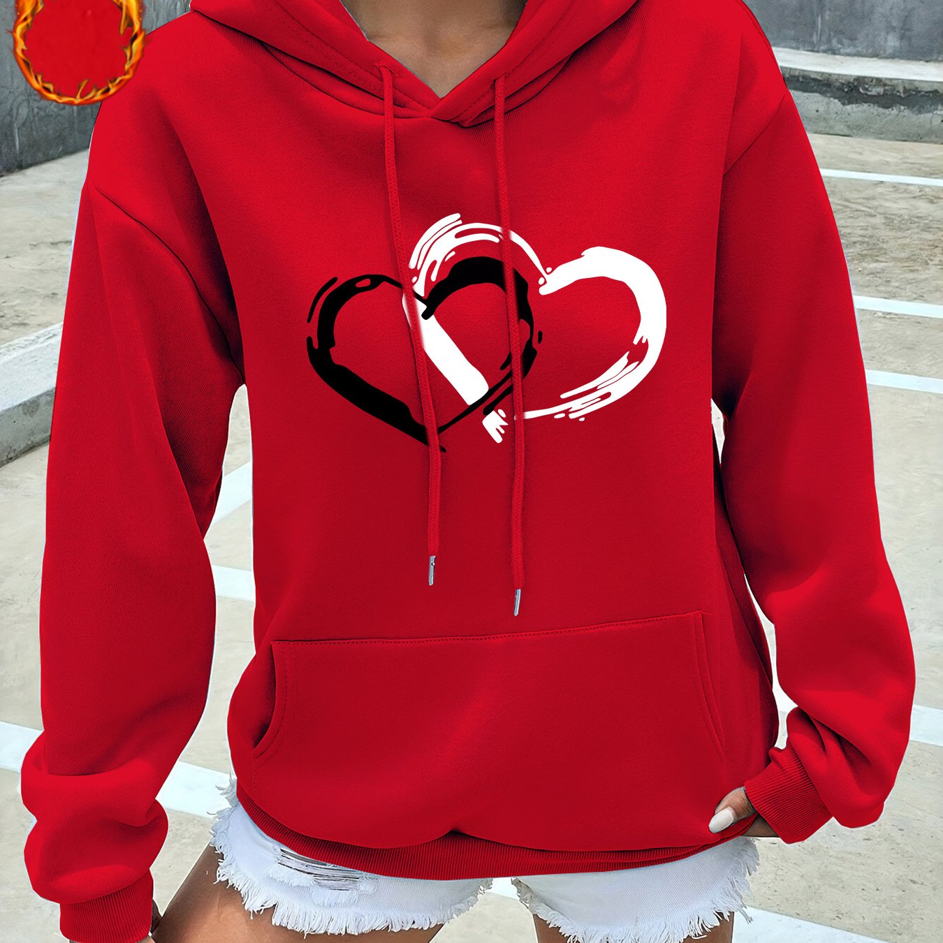 Aria™ – Herzmuster Gemütlicher Hoodie
