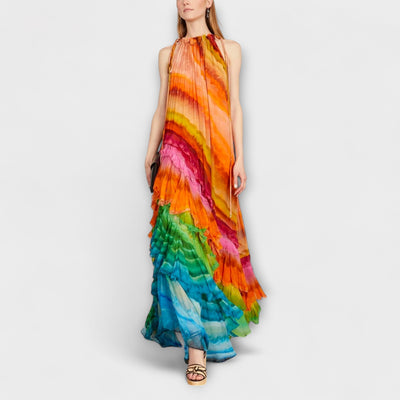 Iris Rüschendress" can be rewritten as "Iris Ruffled Dress.