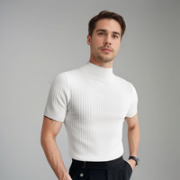 Edward | Rundhals Taillierter Schnitt T-Shirt in Weiß