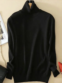Klassischer Damen Rollkragenpullover in Schwarz