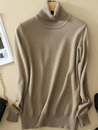 Klassischer Damen Rollkragenpullover in Khaki