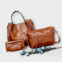 Brava - 4-teiliges Vintage-Taschen-Set in Braun