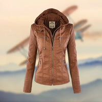 Die elegante und einzigartige Lederjacke - Franka in Hellbraun