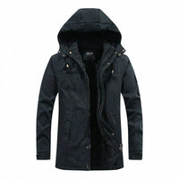 Byron | Bequeme Fleecejacke mit Kapuze in Schwarz