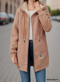Belinda | Cardigan mit Fleece-Futter in Khaki