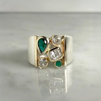 Viviane – Geometrischer Design-Ring