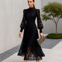 Alisha - Damen Spitzenabendkleid mit elegantem Design in Schwarz