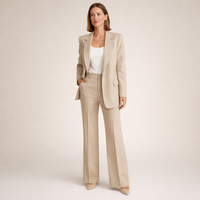 Nadine | Damen Klassiker Zweiteiliger Anzug in Beige