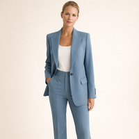 Nadine | Damen Klassiker Zweiteiliger Anzug in Blau