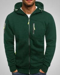 David | Herren Komfort Reißverschluss Hoodie in Grün