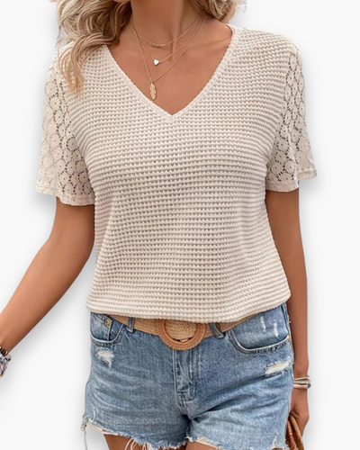 Damen Elegante Häkelbluse | Sommer Blusen