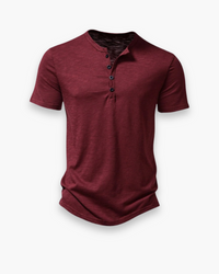 Herren Lässiges T-Shirt | Bequem für Sommer und Freizeit in Weinrot