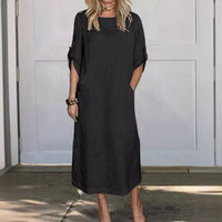 Liesbeth™ | Elegantes Kleid mit Taschen in Schwarz