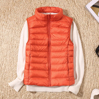 Weste Damen Leicht Gepolstert | Ärmellose Outdoor-Weste in Orange