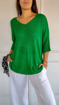 Tina | Weicher Oversized Pullover in Grün