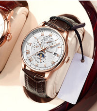 Chic Luxury Quartz Watch in Roségold Weiß