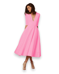 Damen Elegantes Festliches Kleid | Ärmellos Maxi in Rosa