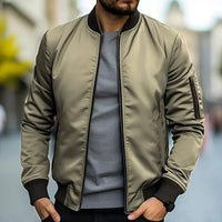 Trendige Bomberjacke für Männer in Khaki