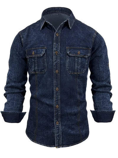 Angelo – Jeanshemd Mit Knopfleiste Und Aufgesetzten Taschen