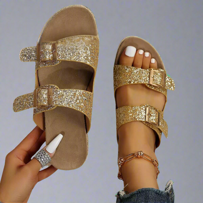 Elfriede | Sandalen aus glänzendem Premiumleder