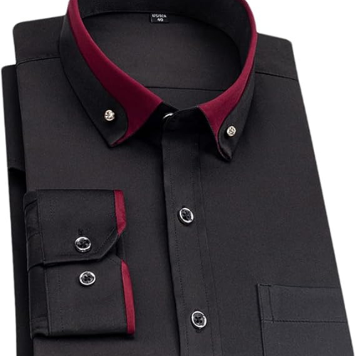 LEAND| Herren Stretch-Hemd mit Langarm – Glatt & Knitterfrei