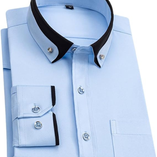 LEAND| Herren Stretch-Hemd mit Langarm – Glatt & Knitterfrei