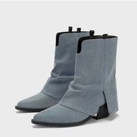 Stylische Cowboystiefel für Frauen - Hanna in Denim Blau