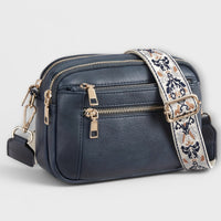 Brava - Crossbody Tasche aus veganem Leder in Navy