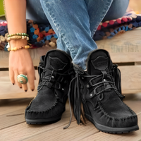 Carlotta - Orthopädische Wildleder-Komfortstiefel in Schwarz