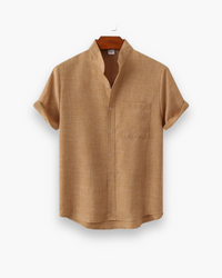 Herren Elegantes Sommerkleid | Kurzarm in Gelb