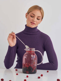 Klassischer Rollkragenpullover für Damen | Lässig in Dunkellila