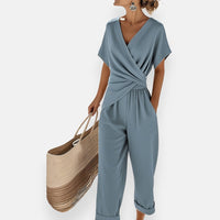 Lyra | Outfit mit drapierter Schleife in Blau