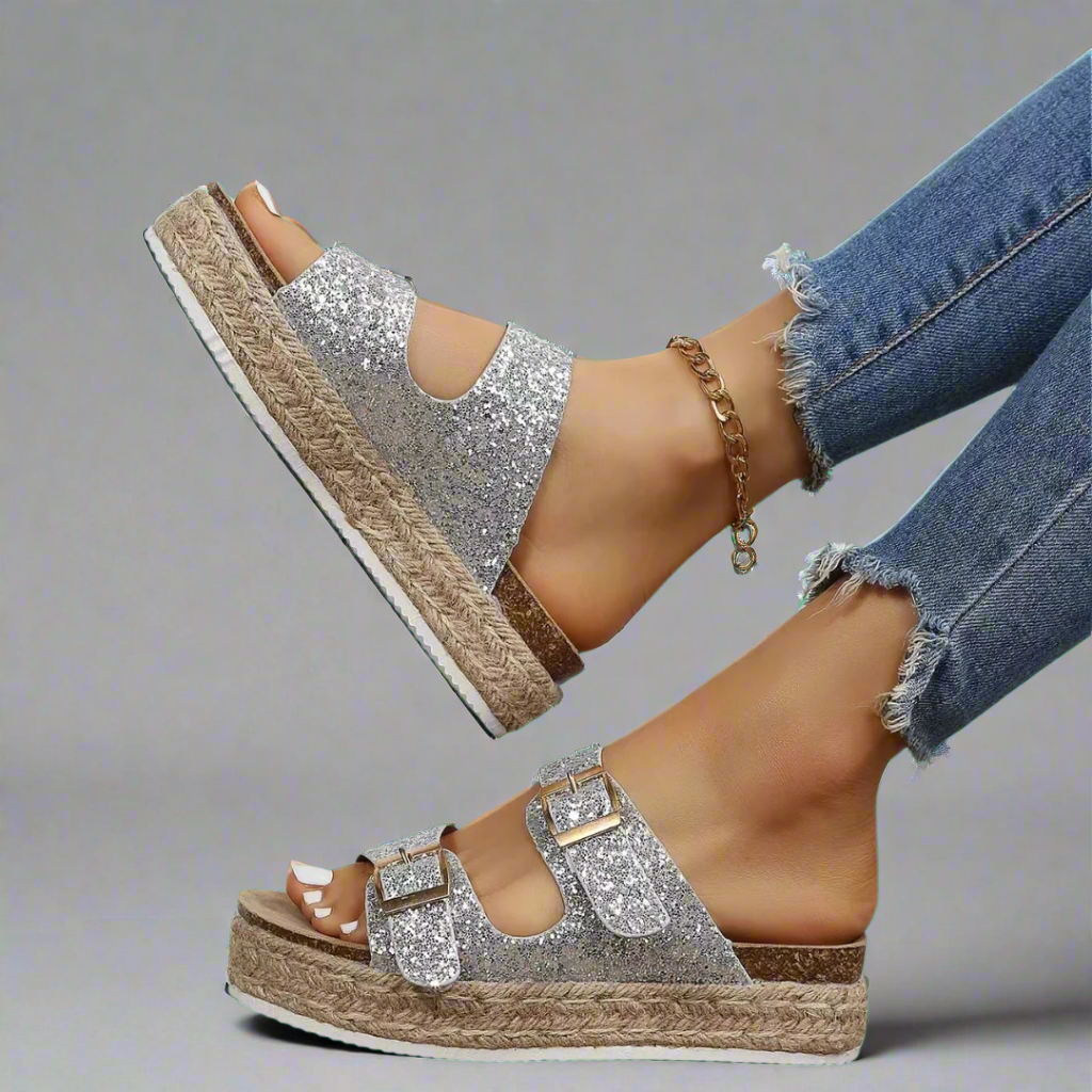 Elfriede | Sandalen aus glänzendem Premiumleder