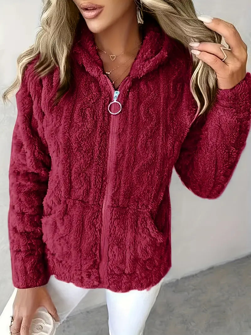 GAELLE | Langarm Kapuzenpullover Mit Reißverschluss