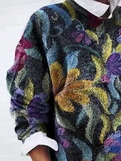 Stylischer Blumen-Pullover für die kühle Jahreszeit - Komfort und Eleganz für Anna