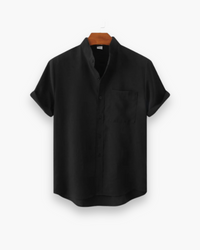 Herren Elegantes Sommerkleid | Kurzarm in Schwarz