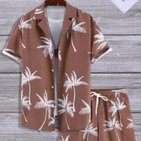 Frank | Herren Tropical Sommerhemd Set in Hellbraun