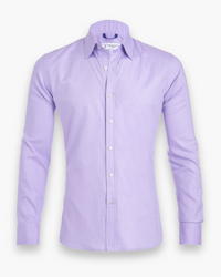 Herren Modisches Zip Fit Hemd | Elegant in Lila