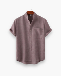 Herren Elegantes Sommerkleid | Kurzarm in Lila