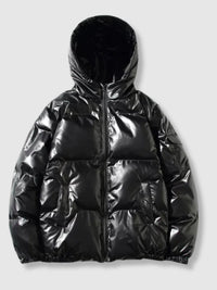 Gepolsterte Herren Pufferjacke in Schwarz