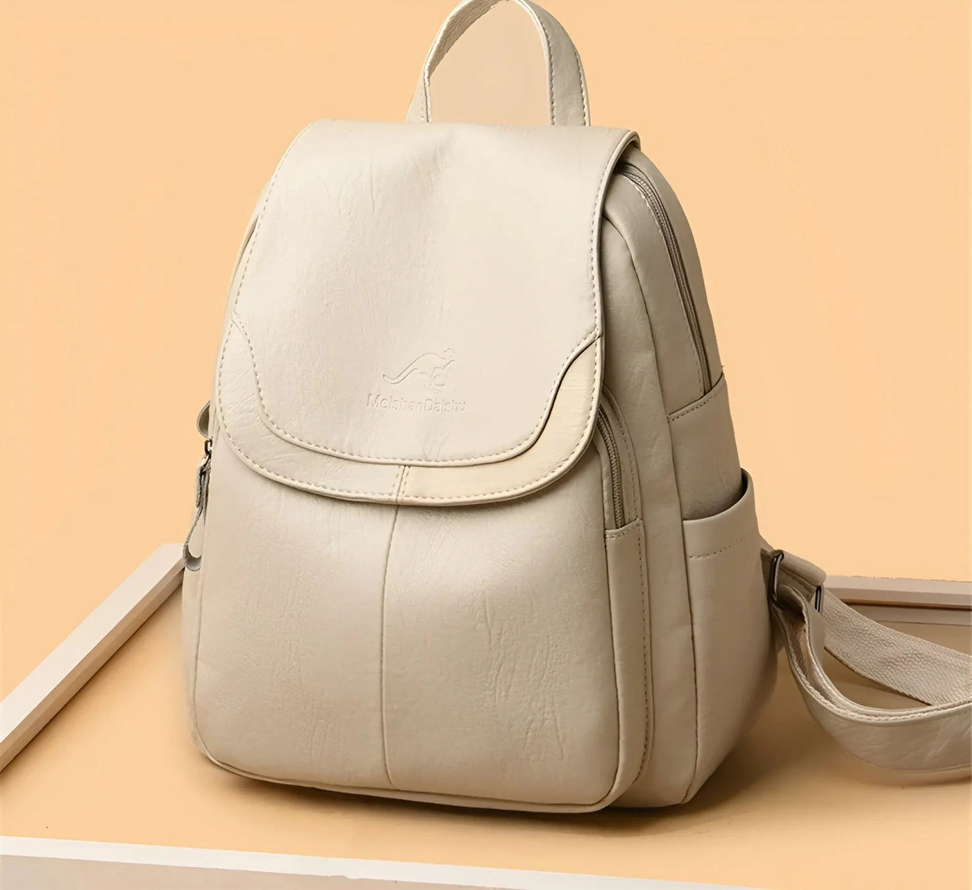 Eleganter Lederrucksack mit großzügigem Stauraum