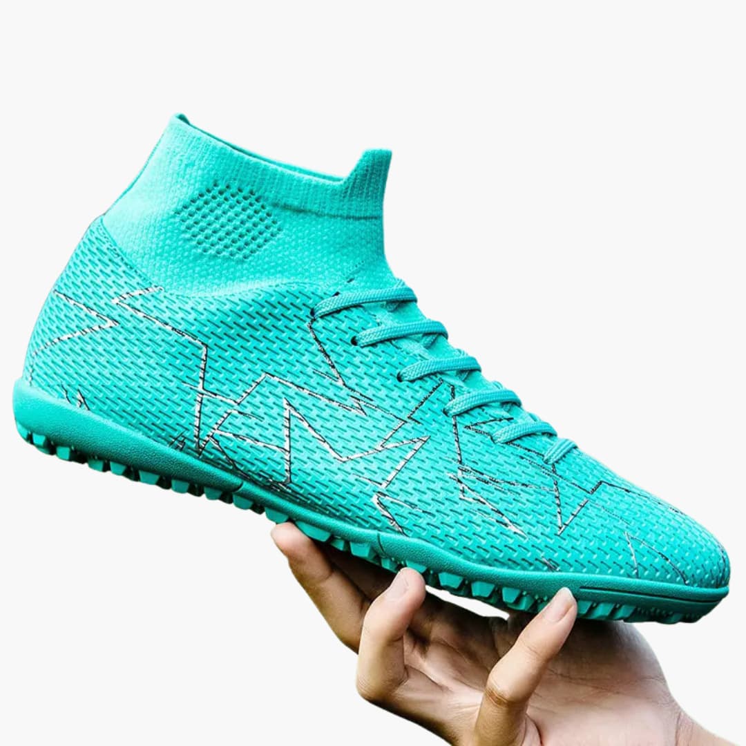 Herren-Fußball schuhe mit Schnürverschluss und strukturierter Sohle