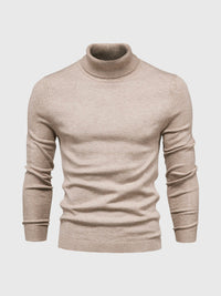 Rollkragen Pullover Herren Baumwolle | Elegant & Bequem in Beige