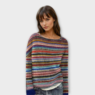 Danne™ | Regenbogen gestreifter Pullover