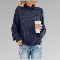 Braelyn | Pullover mit hohem Kragen in Blau