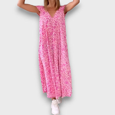 Elisiane – Fließendes Kleid mit V-Ausschnitt