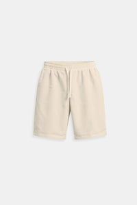 Herren Elastischer Bund Kurze Hosen in Beige