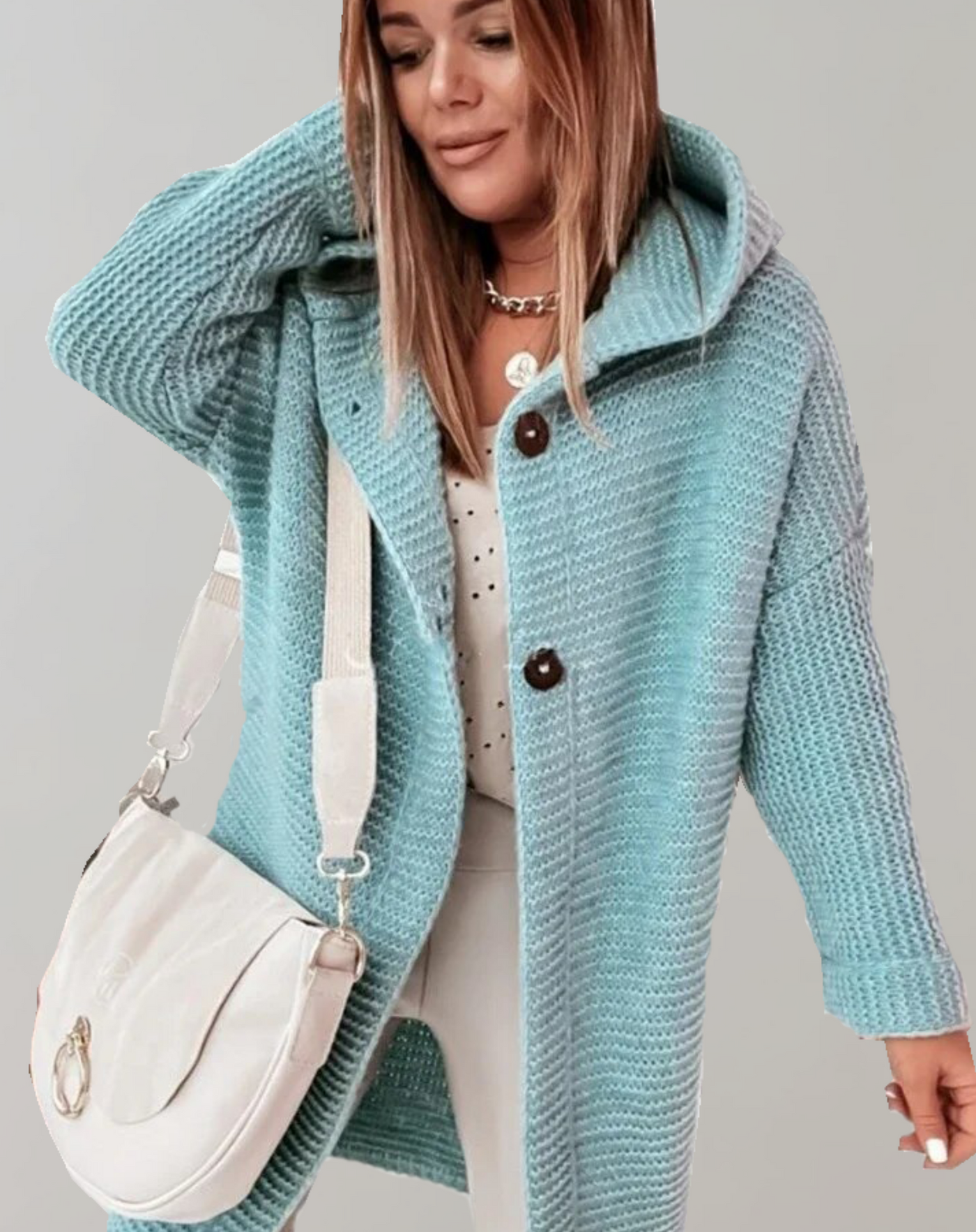 Erika - Lange Strickjacke Mantel Damen