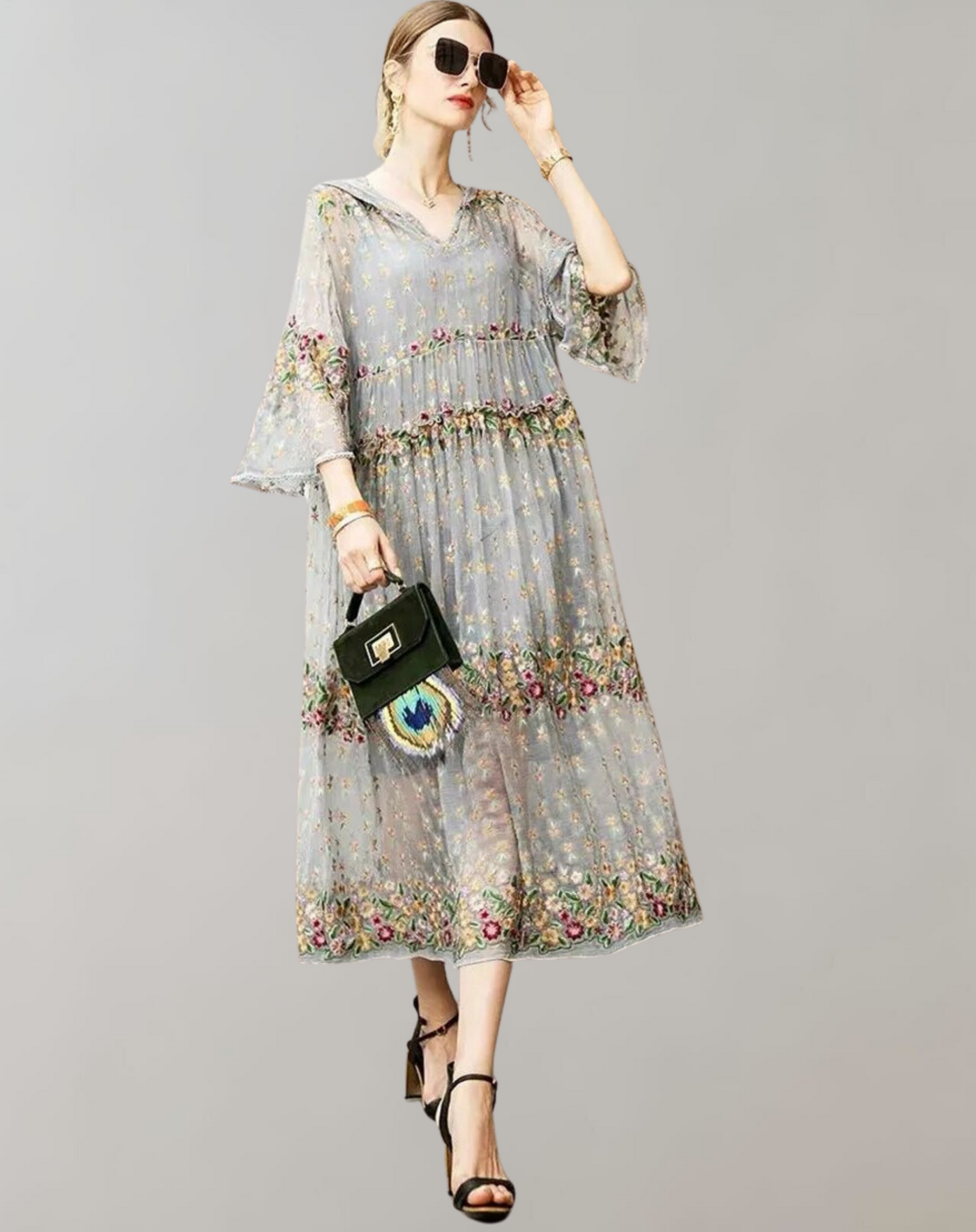 Angela - Lady Embroidery Long Zweiteiler