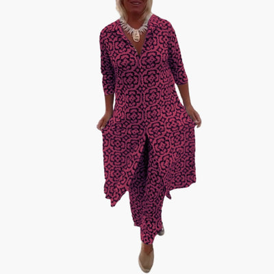 Geometrisches Zweiteiler-Set - Für Damen mit Stil & Komfort